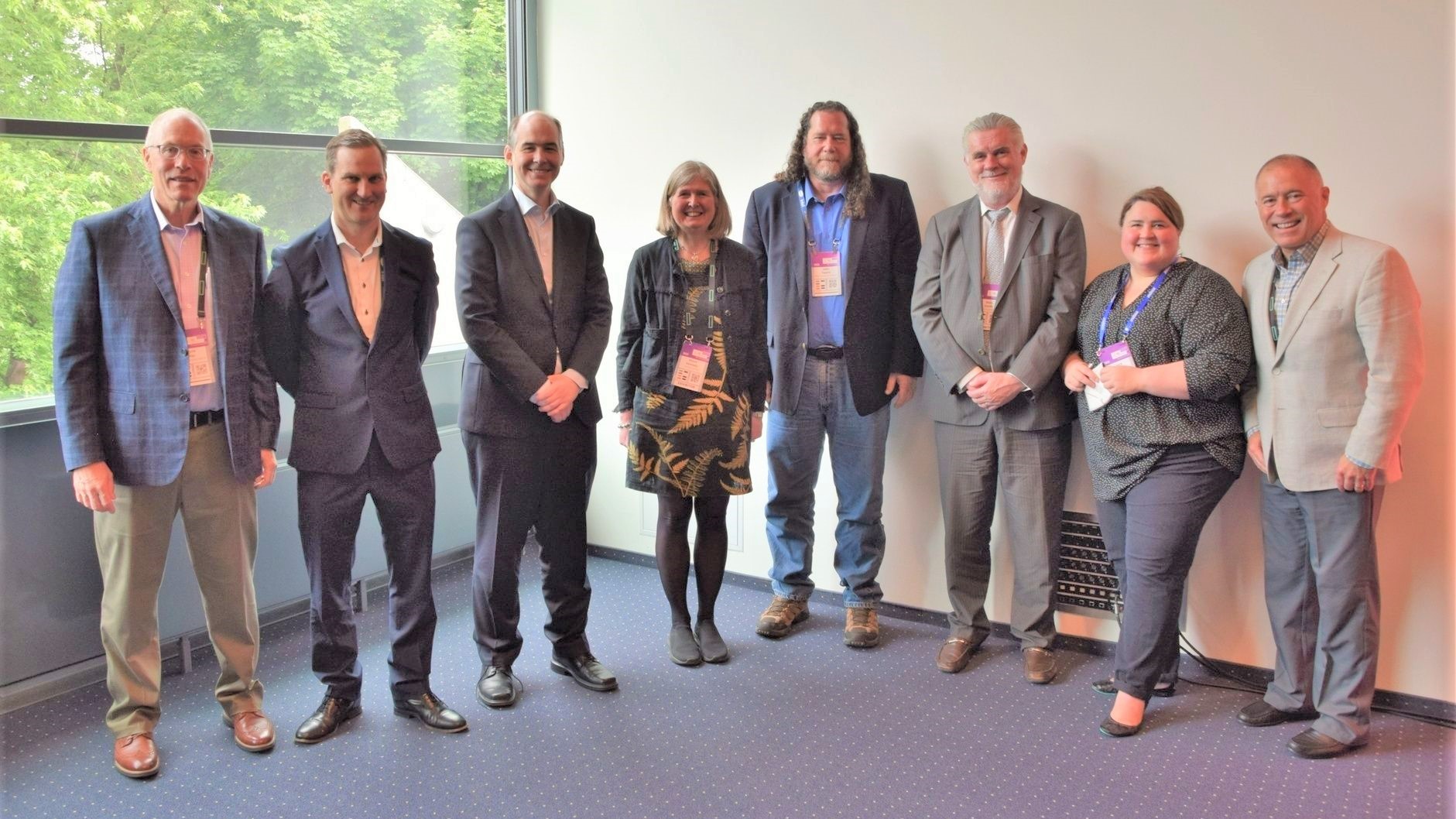 A group of eight representatives from supercomputing centres across Europe.