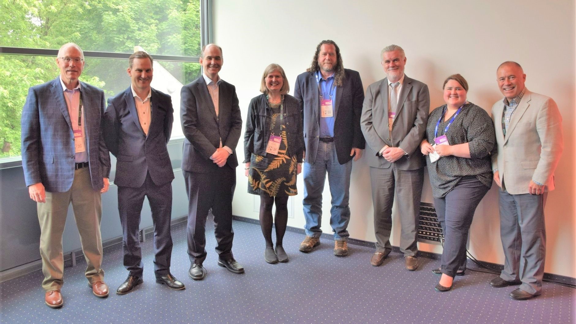 A group of eight representatives from supercomputing centres across Europe.