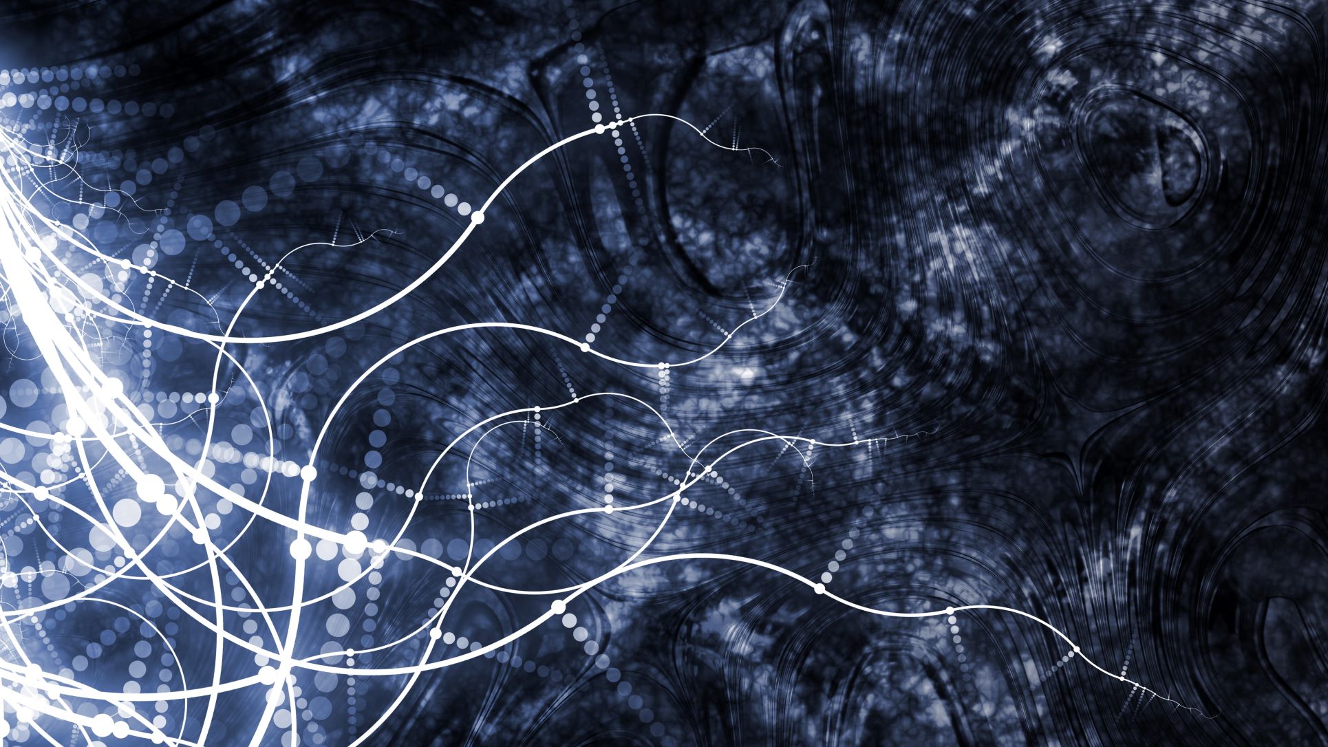 Abstract image of fibre optics and light bursts